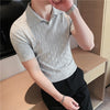 2022 Men High Quality Knitting POLO Shirts/Male Slim Fit Leisure V-Neck Short Sleeves Polo Shirts Men's elastic POLO Shirts 3XL