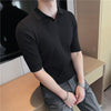 2022 Men High Quality Knitting POLO Shirts/Male Slim Fit Leisure V-Neck Short Sleeves Polo Shirts Men's elastic POLO Shirts 3XL