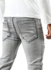 bindu Men's Jeans Ripped Stretch Slim Fit, Denim Jeans for Men Skinny baggy Jeans with Holes Fit Bikers Jeans denim Pants Grey