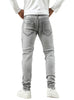 bindu Men's Jeans Ripped Stretch Slim Fit, Denim Jeans for Men Skinny baggy Jeans with Holes Fit Bikers Jeans denim Pants Grey