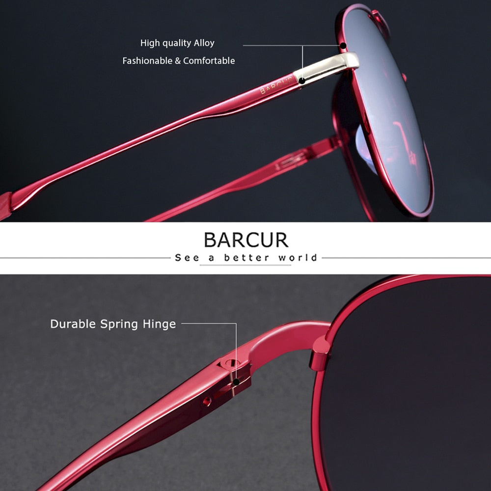 BARCUR Men Gradient Women Sunglasses Polarized Sun glasses for Men Pilot Gafas Oculos De Sol Masculino