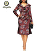 2019 african dresses for women AFRIPRIDE dashiki bazin riche ankara print pure cotton dress private custom v-neck S1825083 - Surprise store