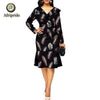 2019 african dresses for women AFRIPRIDE dashiki bazin riche ankara print pure cotton dress private custom v-neck S1825083 - Surprise store