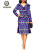 2019 african dresses for women AFRIPRIDE dashiki bazin riche ankara print pure cotton dress private custom v-neck S1825083 - Surprise store
