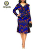 2019 african dresses for women AFRIPRIDE dashiki bazin riche ankara print pure cotton dress private custom v-neck S1825083 - Surprise store