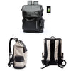 Fashion Men Backpacks Male PU Leather Backpack Laptop 15.6 Inch Women Female Bags Boys Girls Student Casual USB Charging Bagpack