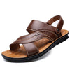 Casual shoes men sandals 2019 new hot fashion soft bottom solid beach sandals men shoes slippers flat with hand sewing man shoes