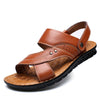 Casual shoes men sandals 2019 new hot fashion soft bottom solid beach sandals men shoes slippers flat with hand sewing man shoes