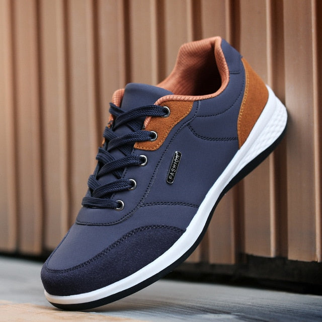 Leather Men Shoes Luxury Brand England Trend Casual Shoes Men Sneakers Italian Breathable Leisure Male Footwear Chaussure Homme