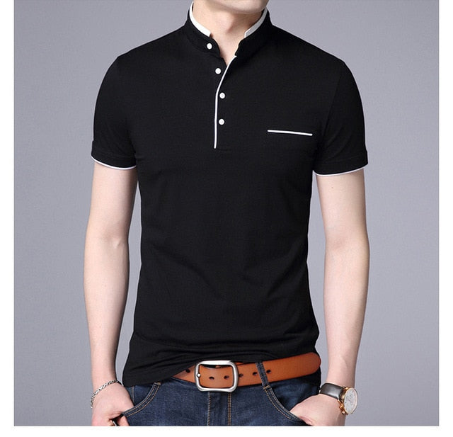 Men Polo Shirts Short Sleeve Solid Polo Shirt Mens
