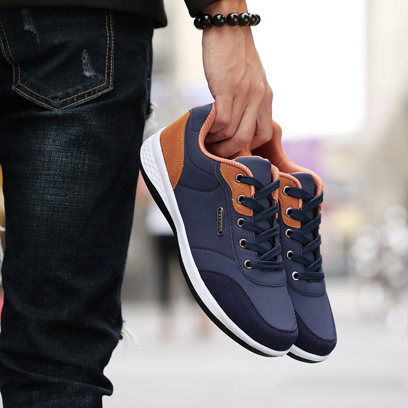 Leather Men Shoes Luxury Brand England Trend Casual Shoes Men Sneakers Italian Breathable Leisure Male Footwear Chaussure Homme