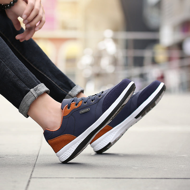 Leather Men Shoes Luxury Brand England Trend Casual Shoes Men Sneakers Italian Breathable Leisure Male Footwear Chaussure Homme