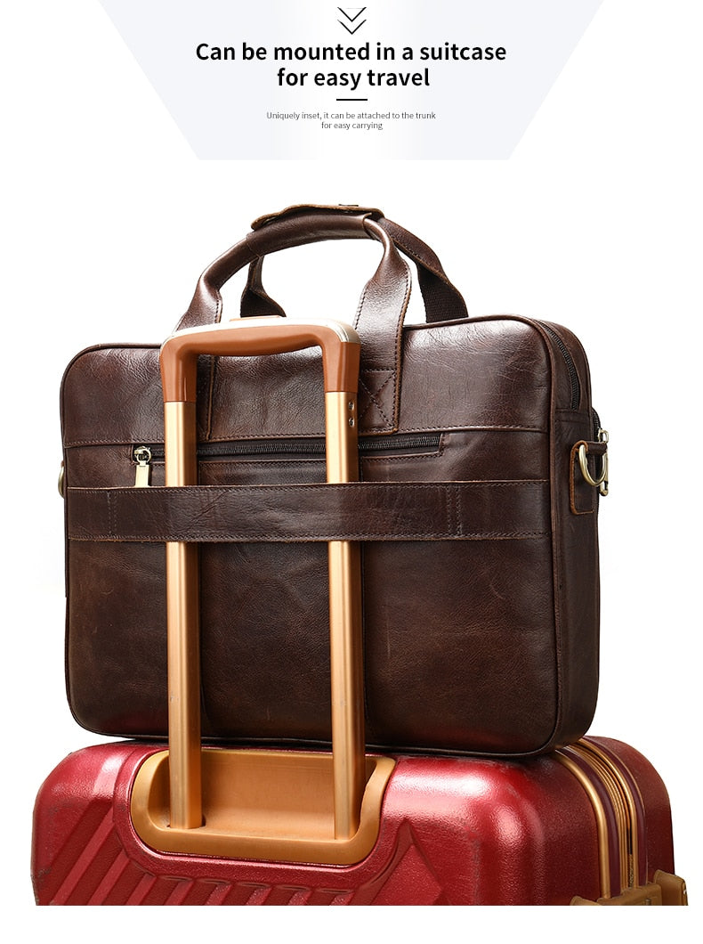 WESTAL men's leather bag men's briefcase office bags for men bag man's genuine leather laptop bags male tote briefcase handbag