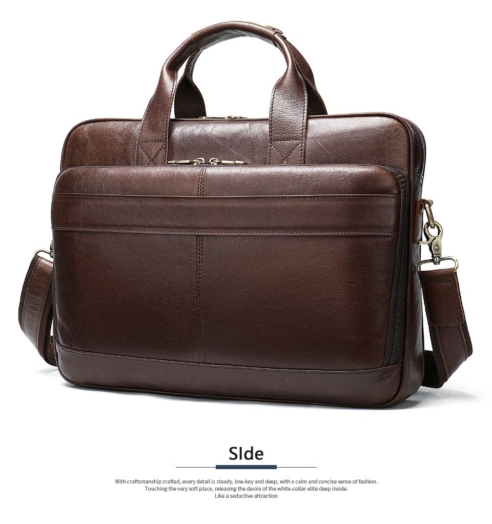 WESTAL men's leather bag men's briefcase office bags for men bag man's genuine leather laptop bags male tote briefcase handbag