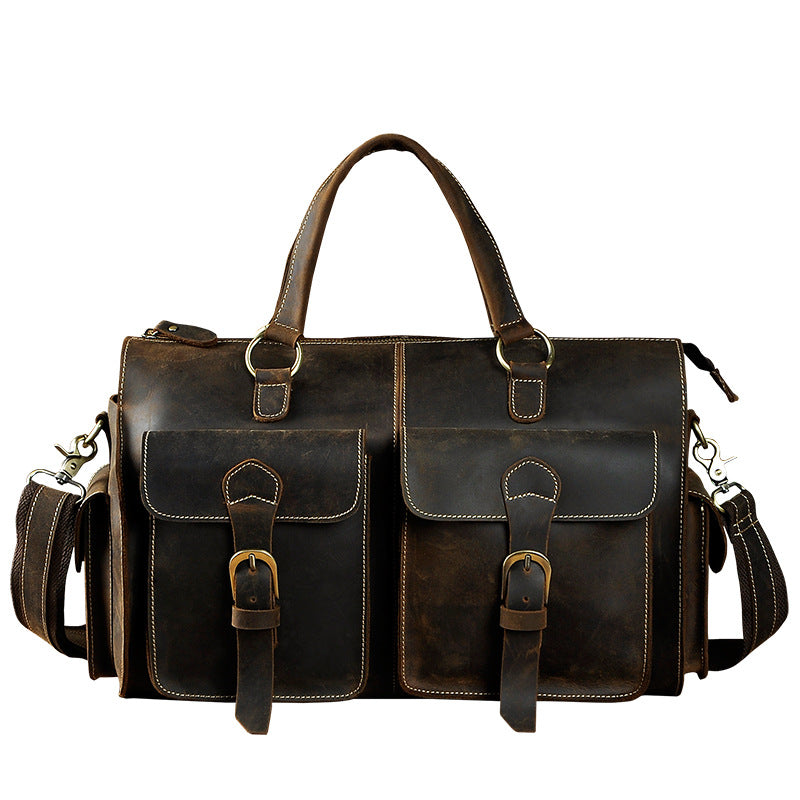 Men Origianl Leather Designer Travel Business Briefcase Heavy Duty Computer Laptop Bag Attache Portfolio Tote Messenger Bag 1097