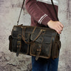 Men Origianl Leather Designer Travel Business Briefcase Heavy Duty Computer Laptop Bag Attache Portfolio Tote Messenger Bag 1097