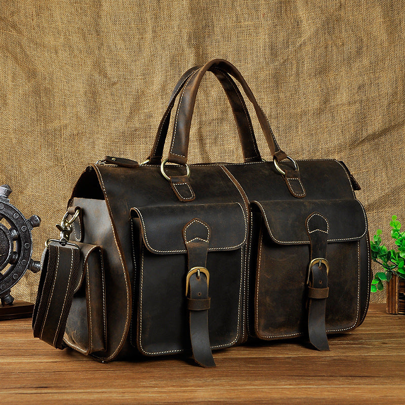 Men Origianl Leather Designer Travel Business Briefcase Heavy Duty Computer Laptop Bag Attache Portfolio Tote Messenger Bag 1097
