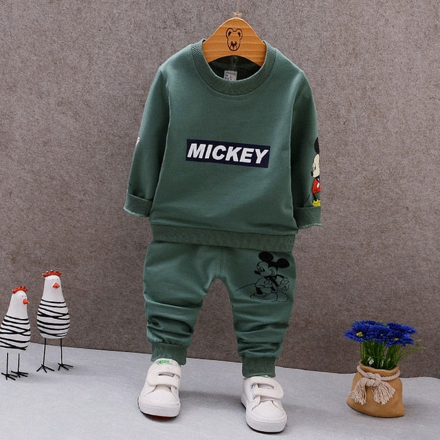 Spring Autumn Baby Boy Clothes Set Children Clothing Sets Sweater fabric Kids Clothes Baby Boys T-shirts+Pants 2PCS Tracksuit