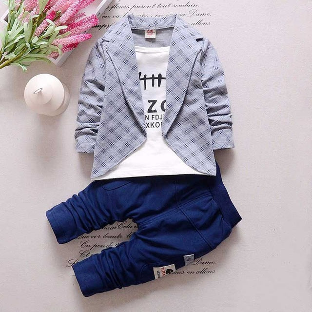 Spring Autumn Baby Boy Clothes Set Children Clothing Sets Sweater fabric Kids Clothes Baby Boys T-shirts+Pants 2PCS Tracksuit