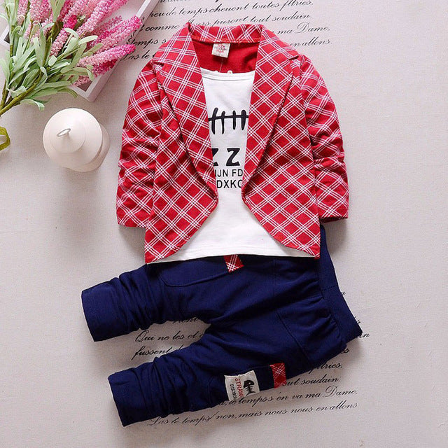 Spring Autumn Baby Boy Clothes Set Children Clothing Sets Sweater fabric Kids Clothes Baby Boys T-shirts+Pants 2PCS Tracksuit