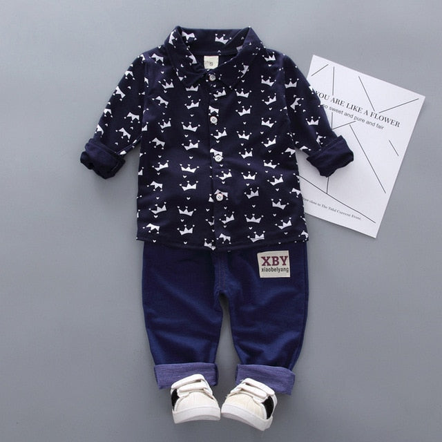 Spring Autumn Baby Boy Clothes Set Children Clothing Sets Sweater fabric Kids Clothes Baby Boys T-shirts+Pants 2PCS Tracksuit