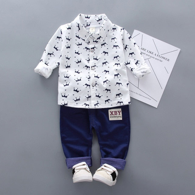Spring Autumn Baby Boy Clothes Set Children Clothing Sets Sweater fabric Kids Clothes Baby Boys T-shirts+Pants 2PCS Tracksuit