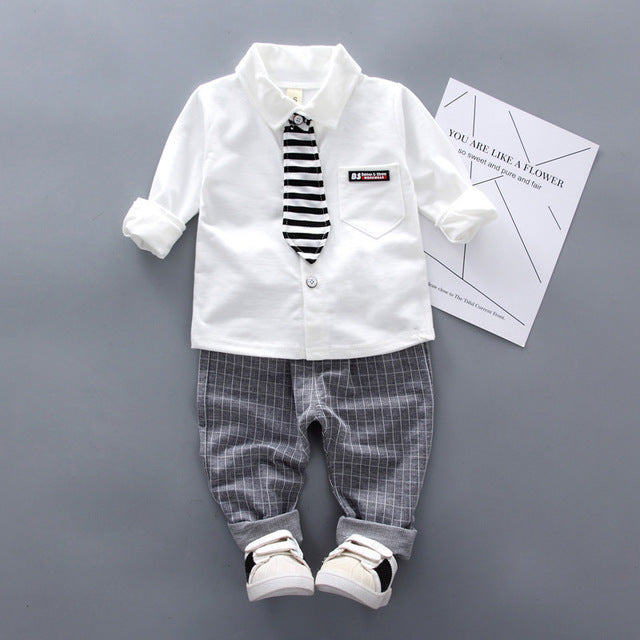 Spring Autumn Baby Boy Clothes Set Children Clothing Sets Sweater fabric Kids Clothes Baby Boys T-shirts+Pants 2PCS Tracksuit