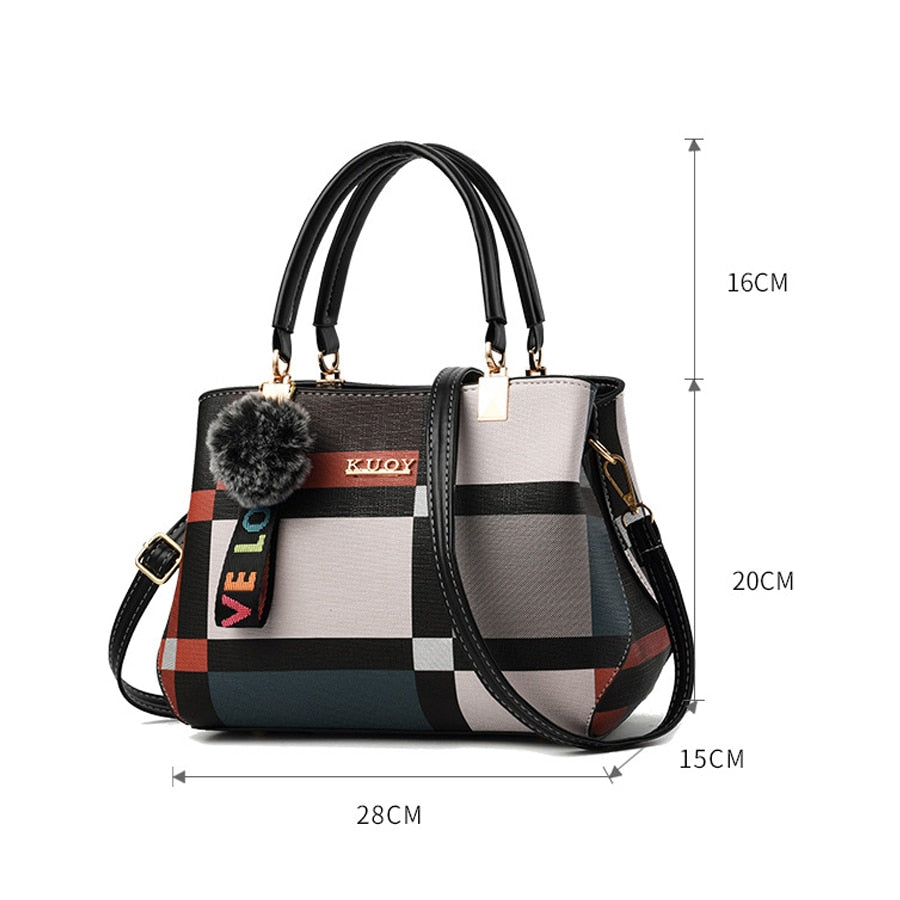 2019 New Luxury Handbag Women Stitching Wild Messenger Bags Designer Brand Plaid Shoulder Bag Female Ladies Totes Crossbody Bags