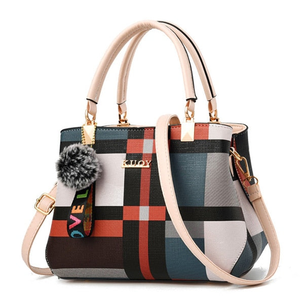 2019 New Luxury Handbag Women Stitching Wild Messenger Bags Designer Brand Plaid Shoulder Bag Female Ladies Totes Crossbody Bags
