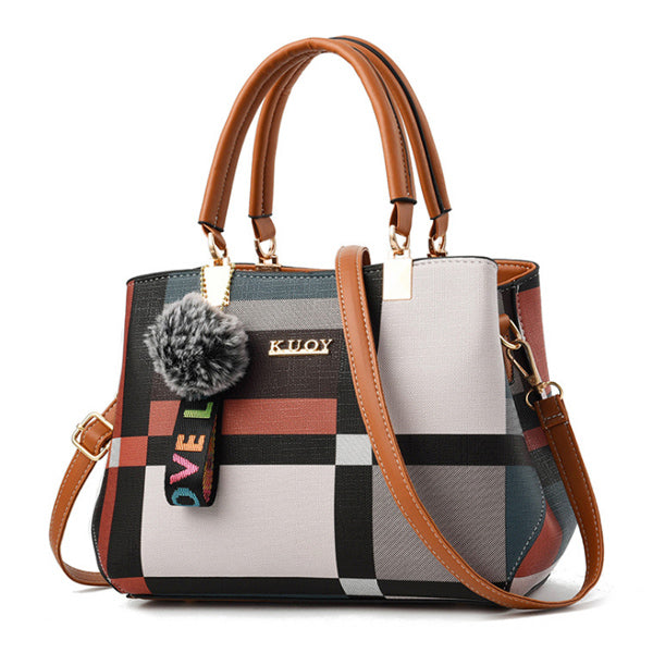 2019 New Luxury Handbag Women Stitching Wild Messenger Bags Designer Brand Plaid Shoulder Bag Female Ladies Totes Crossbody Bags