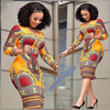 African Dresses for Women Dashiki Print 2019 News Tribal Ethnic Fashion V-neck Ladies Clothes Casual Sexy Dress Robe Party