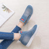 Denim shoes woman 2019 new hot style women winter shoes zip plush platform winter canvas shoes tenis feminino women sneakers