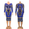 African Dresses for Women Dashiki Print 2019 News Tribal Ethnic Fashion V-neck Ladies Clothes Casual Sexy Dress Robe Party