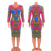 African Dresses for Women Dashiki Print 2019 News Tribal Ethnic Fashion V-neck Ladies Clothes Casual Sexy Dress Robe Party