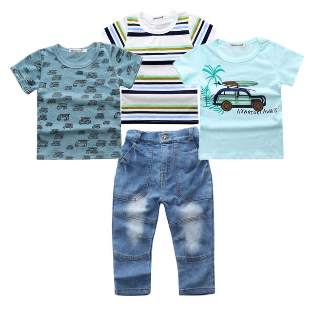 Toddler Boy Clothes Autumn Children Clothing Baby Boys Clothes Gentleman Sets For Kids Clothes T-shirt+Jeans Sport Suits Outfits