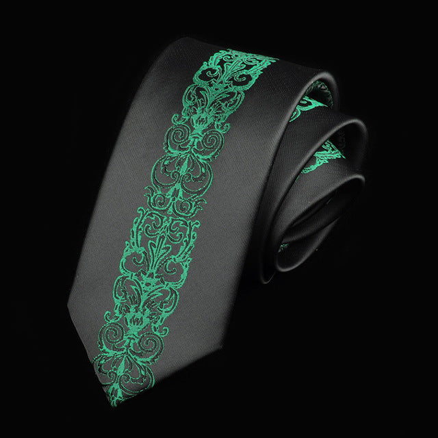 Men Tie 6cm Skinny Ties Luxury Mens Fashion Neckties Corbatas Gravata Jacquard