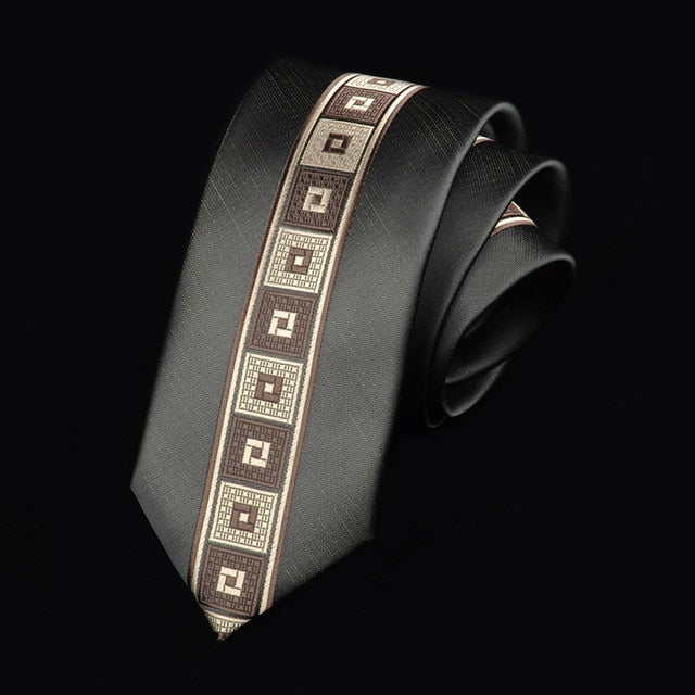 Men Tie 6cm Skinny Ties Luxury Mens Fashion Neckties Corbatas Gravata Jacquard