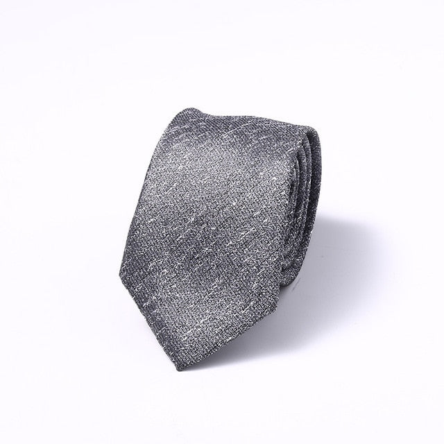 Stripes Floral Solid 6CM Mens Skinny Ties Polyester Silk Narrow Necktie Jacquard