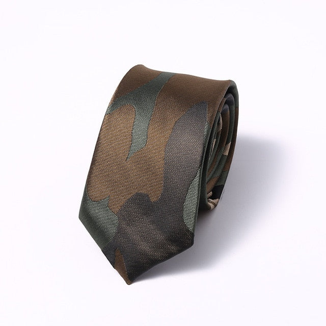 Stripes Floral Solid 6CM Mens Skinny Ties Polyester Silk Narrow Necktie Jacquard