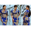 Traditional African Dashiki Woman Leopard Printed Dress V-neck Fashion Fit Clothing 2019 New Casual Bazin Party Dresses