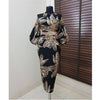 Traditional African Dashiki Woman Leopard Printed Dress V-neck Fashion Fit Clothing 2019 New Casual Bazin Party Dresses