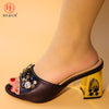 New Arrival African Shoes Without Bag Matching Set Italian Shoes Nigerian Summer Wedding High Slipper Shoes Maybe Match A Bag