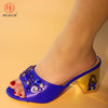 New Arrival African Shoes Without Bag Matching Set Italian Shoes Nigerian Summer Wedding High Slipper Shoes Maybe Match A Bag