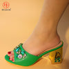 New Arrival African Shoes Without Bag Matching Set Italian Shoes Nigerian Summer Wedding High Slipper Shoes Maybe Match A Bag