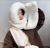 ZDFURS*Autumn and winter hat female plush thick double-layer northeast hat warm cycling neck scarf scarf gloves one gift