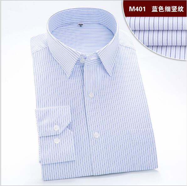 Long Sleeve Shirt Men Brand Clothing Cotton High Quality Smart Casual Social Shirts White Wedding stripe Shirt Camisa Masculina
