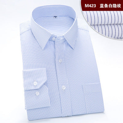 Long Sleeve Shirt Men Brand Clothing Cotton High Quality Smart Casual Social Shirts White Wedding stripe Shirt Camisa Masculina