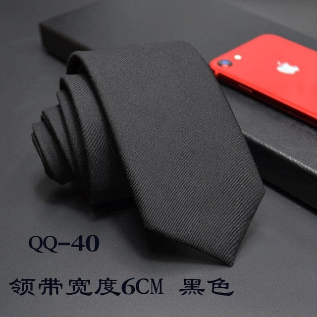 Mens Ties 6cm Classic Cotton Handmade Skinny Neck Ties for Men Striped Narrow