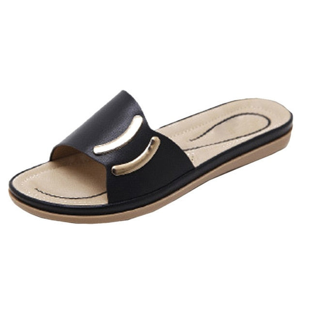 SNURULAN Female slippers; women's shoes; Women's fashion sandals; summer beach women's flip-flops; slippers on a flat sole