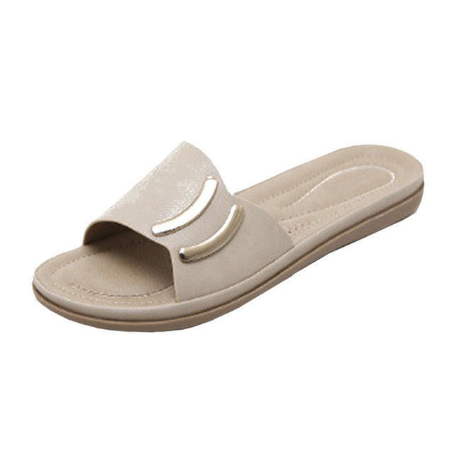 SNURULAN Female slippers; women's shoes; Women's fashion sandals; summer beach women's flip-flops; slippers on a flat sole